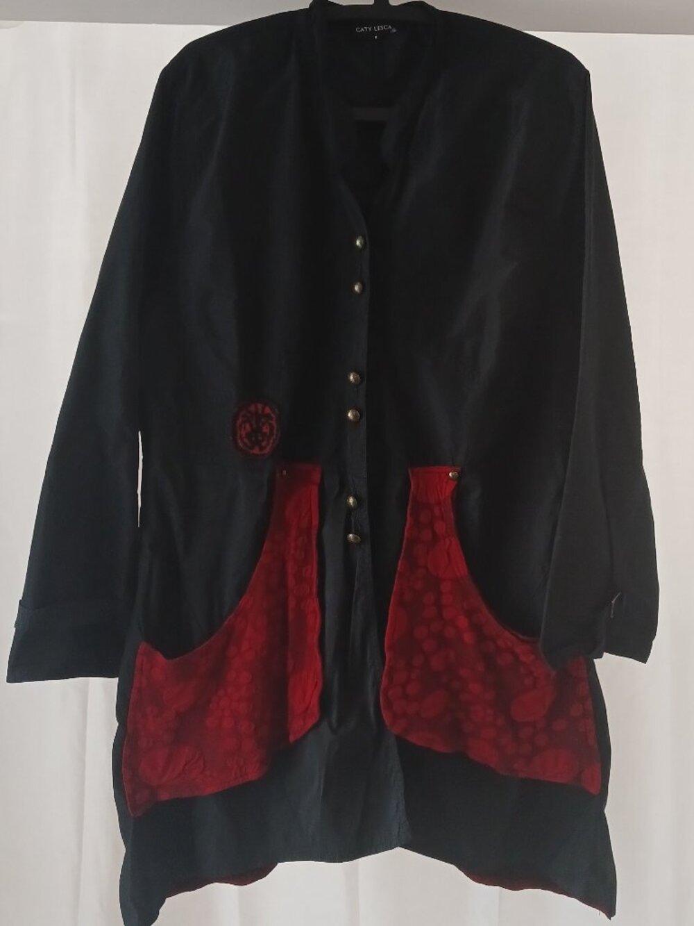 Caty Lesca Trench Jacket Lightweight Coat Unique